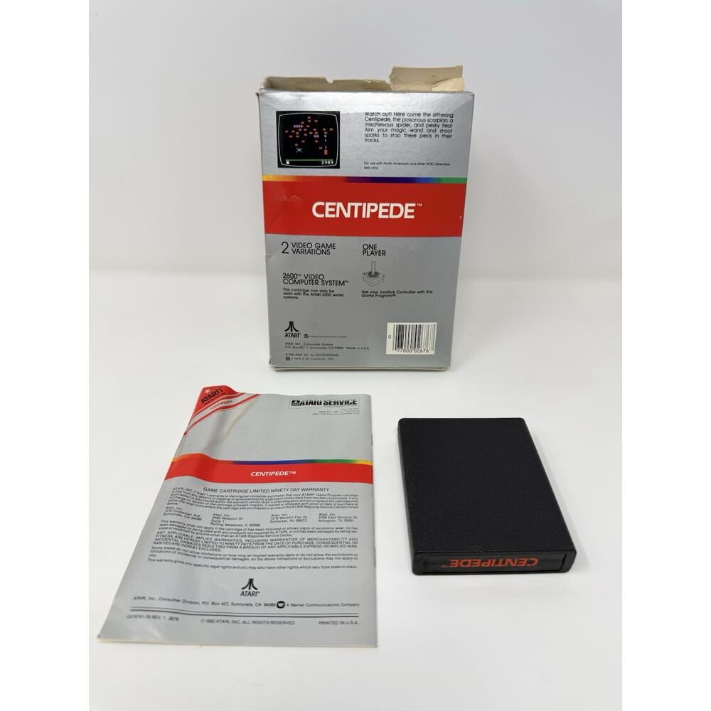 Centipede Atari 2600 1981 Complete CIB Comic Tested - Picture 2 of 10